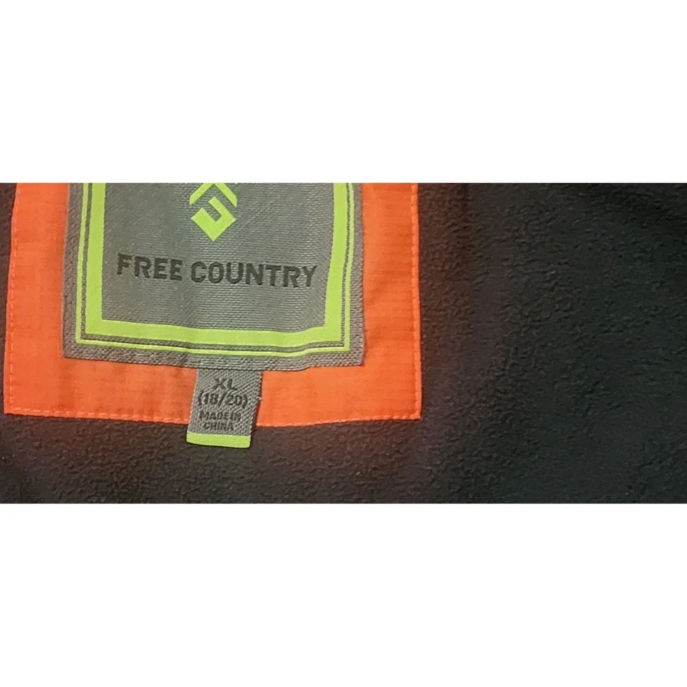 Free Country Boys Winter Jacket Gary Orange with Removable‎ Hood XL 18/20